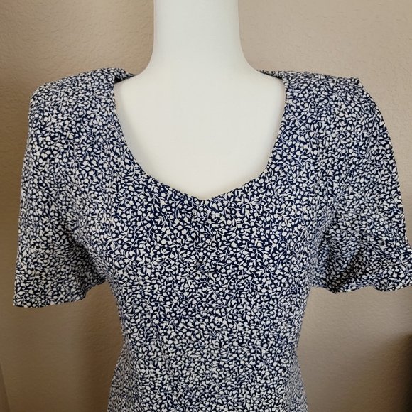 Vintage E.D.Michaels Maxi Floral Dress Size 6 - Picture 2 of 6